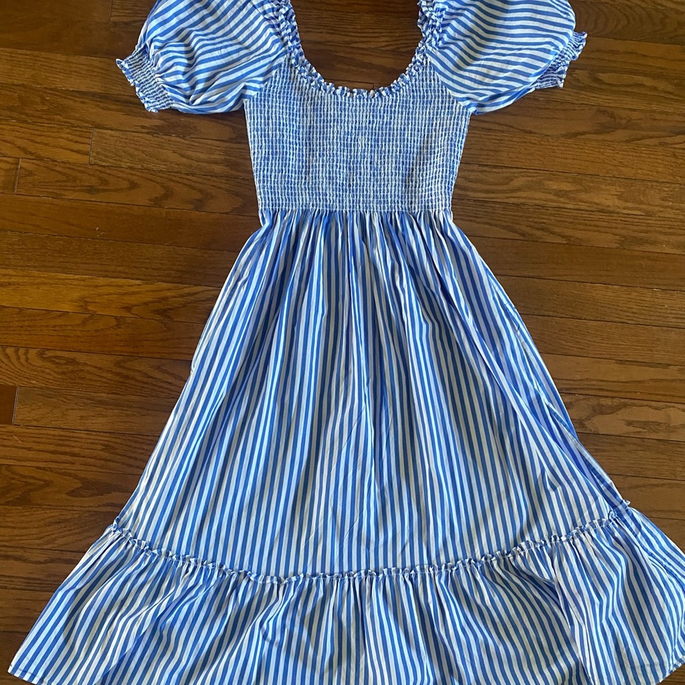 Blueberry Stripe Louisa Hill House Dress